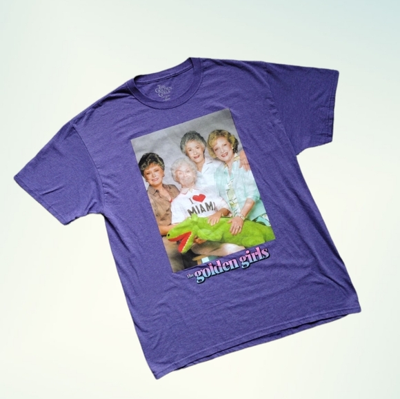 🎯🎯SALE🎯🎯 Golden Girls Purple I ❤️ Miami Top Sz Large - Picture 6 of 6